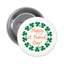 Happy St. Patrick's Day Pinback Buttons