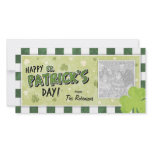 Happy St. Patrick's Day - Shamrock and Gingham photo cards