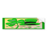 Happy St Patrick's Day Shamrock bumper stickers