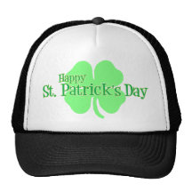 Happy St. Patrick's Day (Shamrock) Trucker Hats