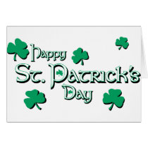 Happy St. Patrick's Day Shamrocks cards