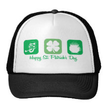 Happy St. Patrick's Day (Squares) Trucker Hats
