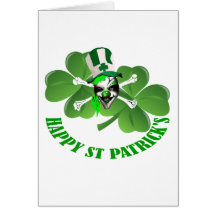 Happy St Patrick's scary clown Greeting Card
