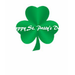 Happy St. Patty's Day! Green Satin Shamrock Shirt