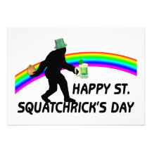 Happy St Squatchricks Day Invites