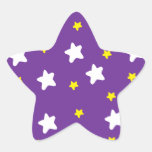 Happy Stars Purple Sticker