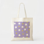 Happy Stars Purple Tote Bags