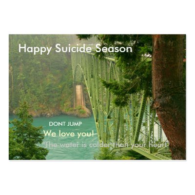 Happy Suicide Season Business Card Template by dejafin