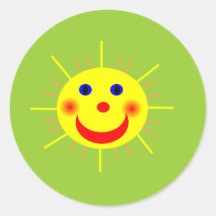 Happy Sun Face Stickers