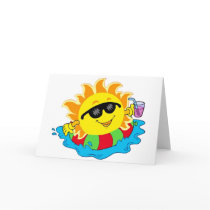 Happy Sun in the Pool