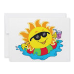 Happy Sun in the Pool Personalized Announcement