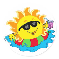 Happy Sun in the Pool