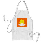 Happy Sun One Dat At A Time Orange Customizable Aprons