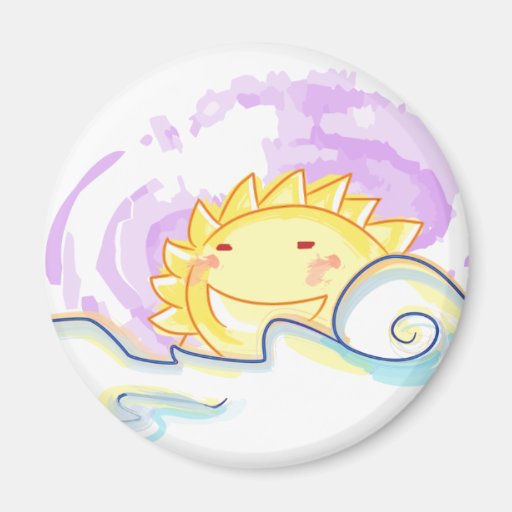 happy sun rise magnet