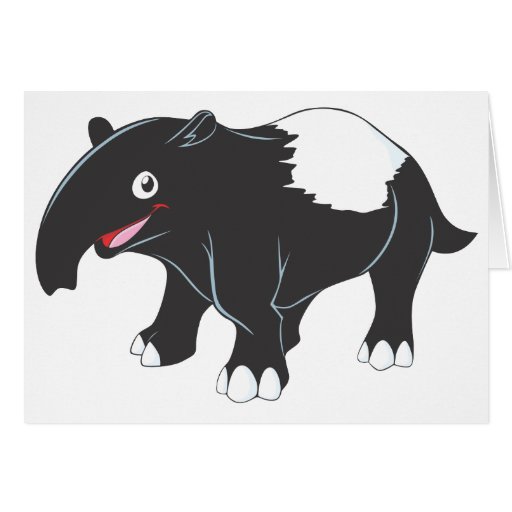 Happy Tapir Cartoon | Zazzle