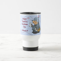 Happy Thank a Mailman Day February 4 Mug