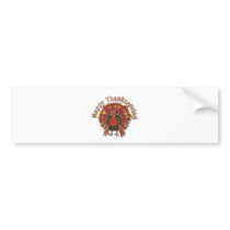 HAPPY THANKGIVING TURKEY by SHARON SHARPE Bumper Sticker