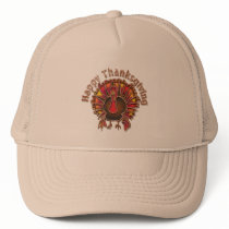 HAPPY THANKGIVING TURKEY by SHARON SHARPE Trucker Hats
