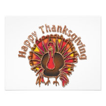 HAPPY THANKGIVING TURKEY by SHARON SHARPE Invitations