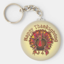 HAPPY THANKGIVING TURKEY by SHARON SHARPE Key Chains