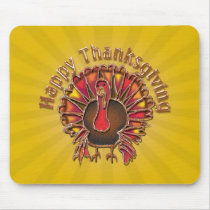 HAPPY THANKGIVING TURKEY by SHARON SHARPE Mousepad