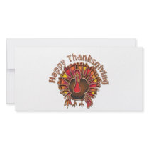 HAPPY THANKGIVING TURKEY by SHARON SHARPE Customized Photo Card
