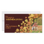 Happy Thanksgiving Autumn Leaves Photo Greeting photo cards