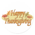 Happy Thanksgiving Autumn Leaves stickers