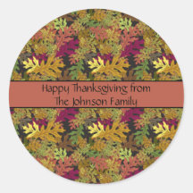 Happy Thanksgiving Autumn Stickers