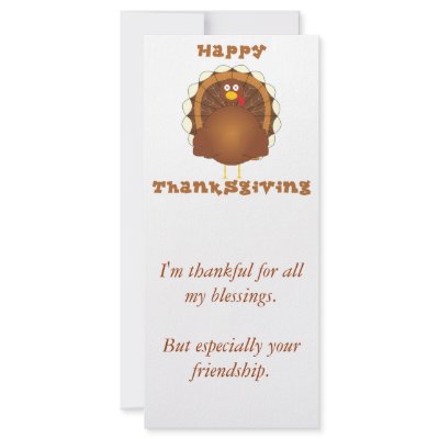 Happy Thanksgiving cartoon turkey cards Rack Card Template by holidaywhimsy