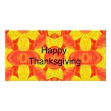 Happy Thanksgiving Customized Photo Card