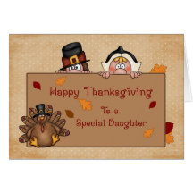 Happy Thanksgiving Daughter Greeting Card