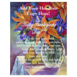 Happy Thanksgiving Day Flowers & Pears Flyers