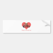 Happy Thanksgiving Family Day Bumper Stickers