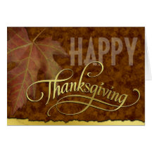 Happy Thanksgiving-Golden Cards
