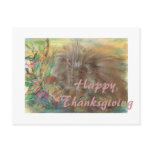 Happy Thanksgiving Porcupine Postcard