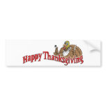 Happy Thanksgiving Turkey Banner bumper stickers