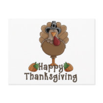 happy thanksgiving turkey post card