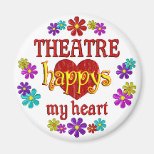 Happy Theatre Fridge Magnet