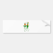 Happy together,  Irish couple, shamrocks, rainbow Bumper Sticker