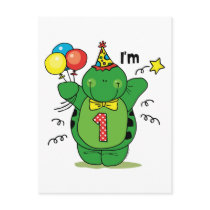 Happy Turtle 1st Birthday Postcards