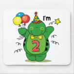 Happy Turtle 2nd Birthday mousepads