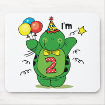 Happy Turtle 2nd Birthday Mousepad