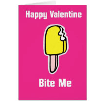 happy valentine bite me greeting card