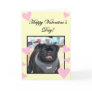 Happy Valentine's Day Black Pug greeting card