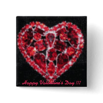 Happy Valentine's Day !!! Pinback Button