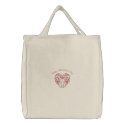 Happy Valentine's Day Embroidered Celtic Heart Bag embroidered bags