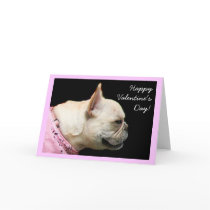 Happy Valentine's Day French Bulldog greeting card