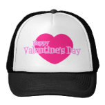 Happy Valentine's Day (Giant Pink Heart) Mesh Hats
