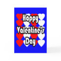Happy Valentine's Day in Blue Card